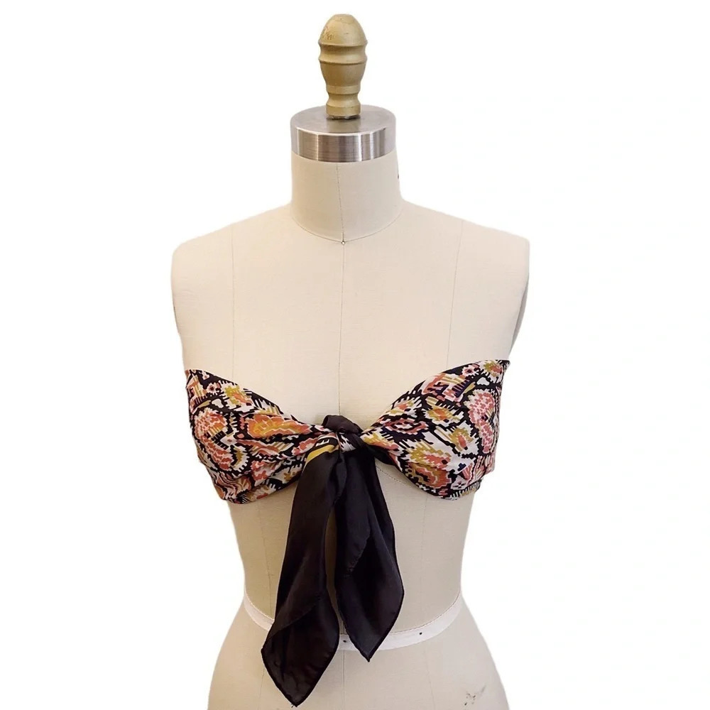 Vintage Floral Printed Bandana Scarf